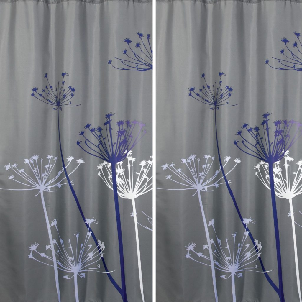 grey blue shower curtain